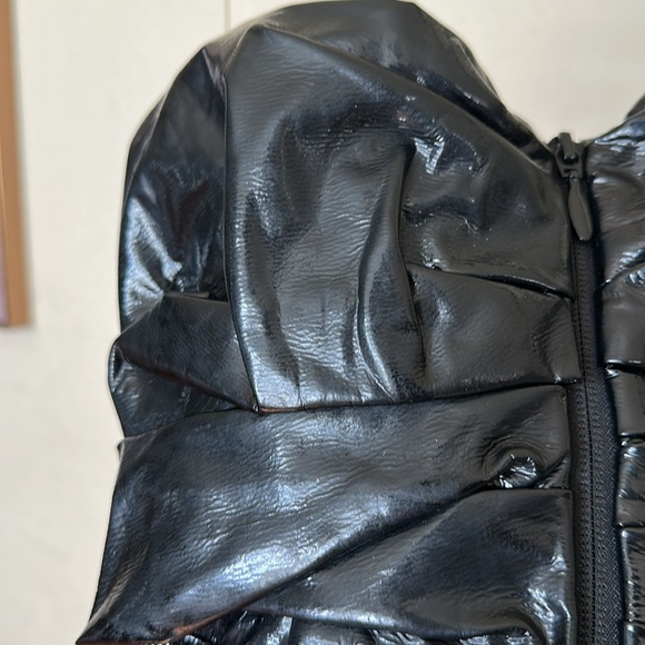 House of CB Marla Black Faux Patent Leather Boned Corset Top 🤍 - Picture 13 of 15